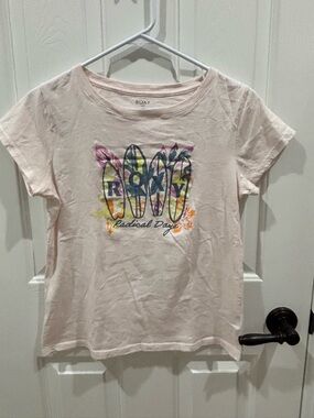 Girl’s Roxy Girl Pale Pink Crewneck Tee